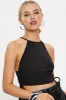 Black Slinky Jersey Racer Style Ruche Side With Drawcord sold by Ally Fashion