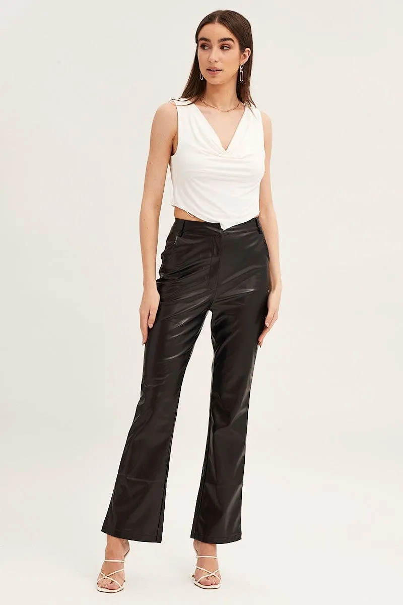 White Dip Hem Cowl Neck Top sold by Ally Fashion product image thumbnail 2