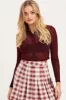 Brown Shirt Long Sleeve Mesh sold by Ally Fashion