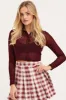 Brown Shirt Long Sleeve Mesh sold by Ally Fashion
