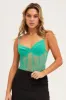 Green Bodysuit Sleeveless Sweetheart Lace sold by Ally Fashion