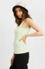 Green Ribbed Scoop Neck Top sold by Ally Fashion