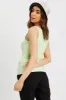 Green Ribbed Scoop Neck Top sold by Ally Fashion