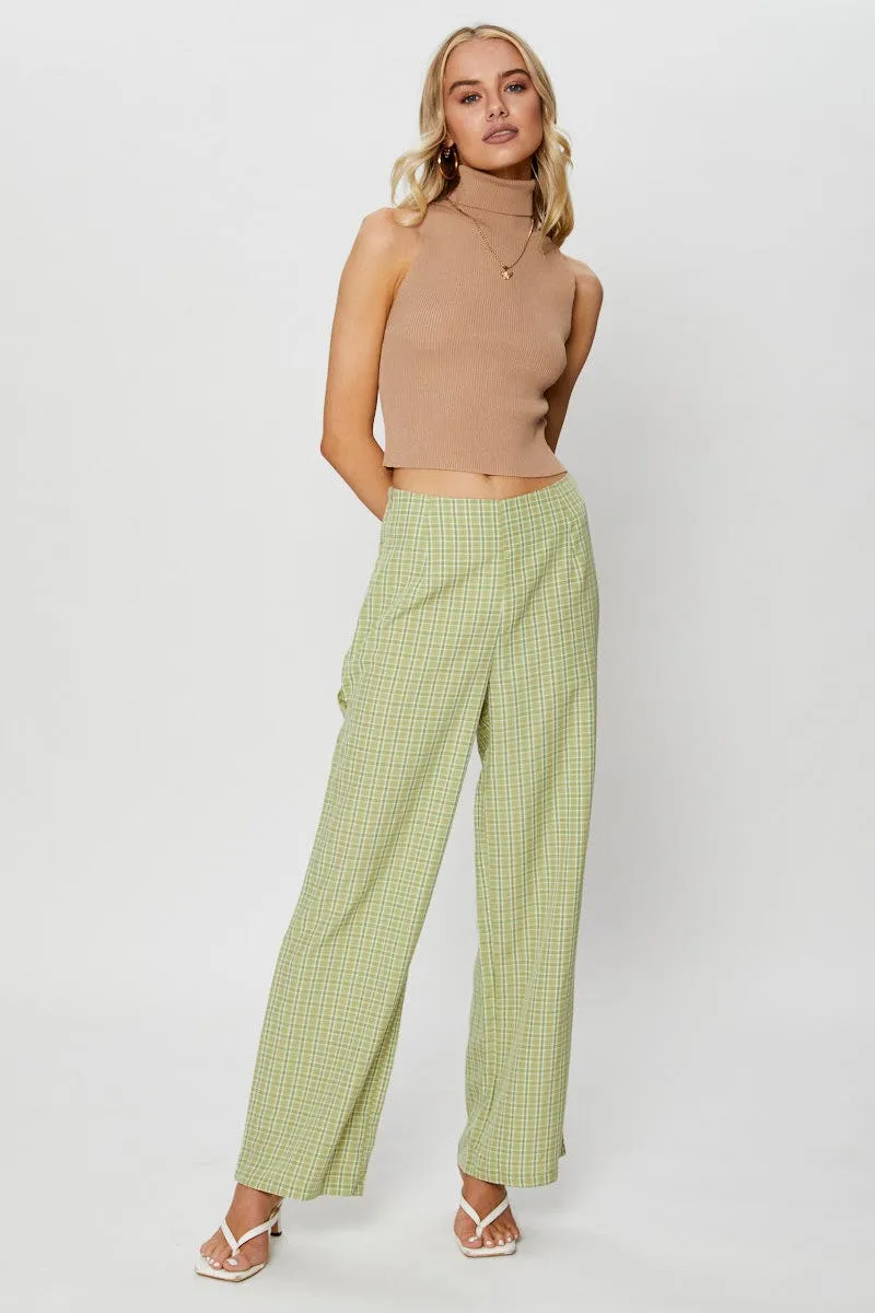 Beige Knit Top Sleeveless Turtleneck sold by Ally Fashion product image thumbnail 2