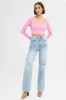 Pink Knit Top Long Sleeve Crop sold by Ally Fashion