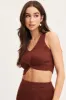 Brown Knit Top Sleeveless Crop sold by Ally Fashion