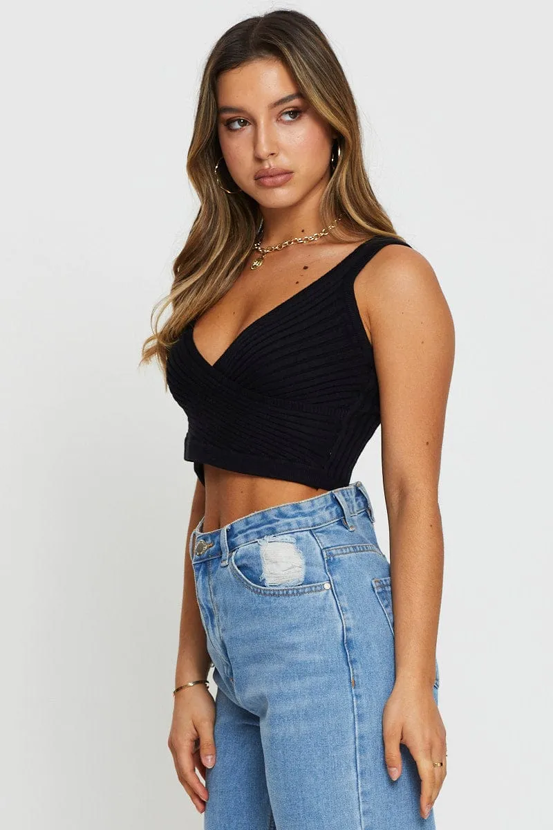 Black Knit Top Sleeveless sold by Ally Fashion product image thumbnail 4