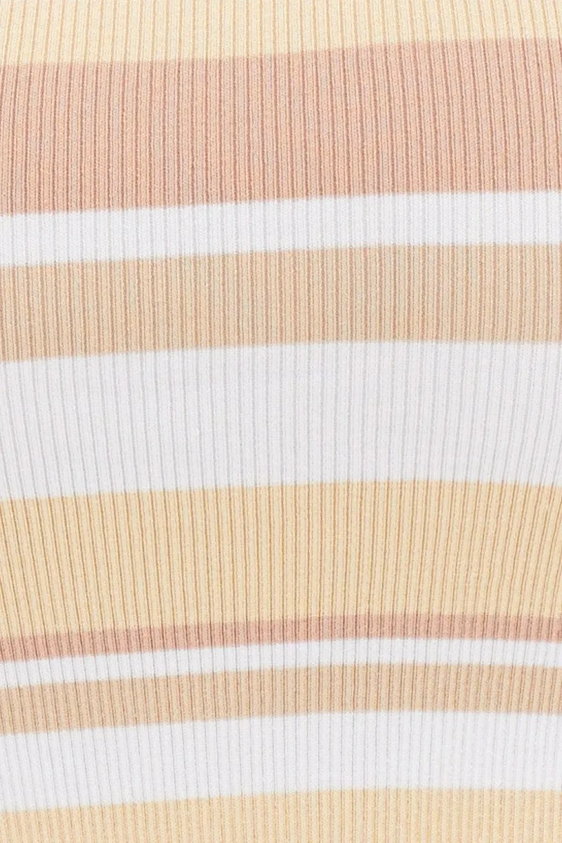 Stripe Knit Top Sleeveless Crop Round Neck sold by Ally Fashion product image thumbnail 5