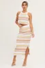 Stripe Knit Top Sleeveless Crop Round Neck sold by Ally Fashion