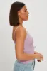 Purple Ruched Ribbed Knit Cami sold by Ally Fashion