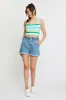 Stripe Knit Top Sleeveless Crop sold by Ally Fashion