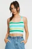 Stripe Knit Top Sleeveless Crop sold by Ally Fashion