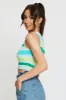 Stripe Knit Top Sleeveless Crop sold by Ally Fashion