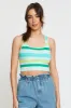 Stripe Knit Top Sleeveless Crop sold by Ally Fashion