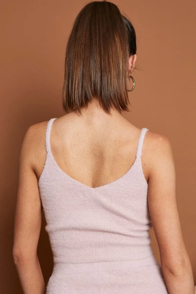 Pink Fluffy Knit Top sold by Ally Fashion product image thumbnail 5