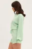 Green Loungewear Shirts Crop Cotton sold by Ally Fashion