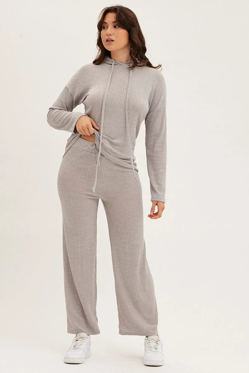 Grey Hoodie Loungewear Set sold by Ally Fashion product image thumbnail 3