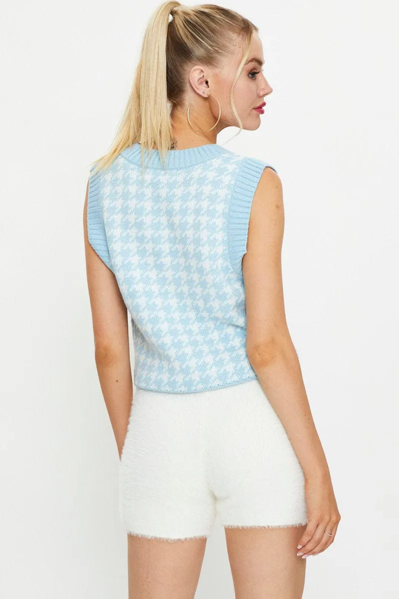 White Fluffy Knit Shorts sold by Ally Fashion product image thumbnail 5