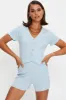 Blue Knit Shorts sold by Ally Fashion