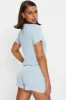 Blue Knit Shorts sold by Ally Fashion