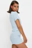 Blue Knit Shorts sold by Ally Fashion