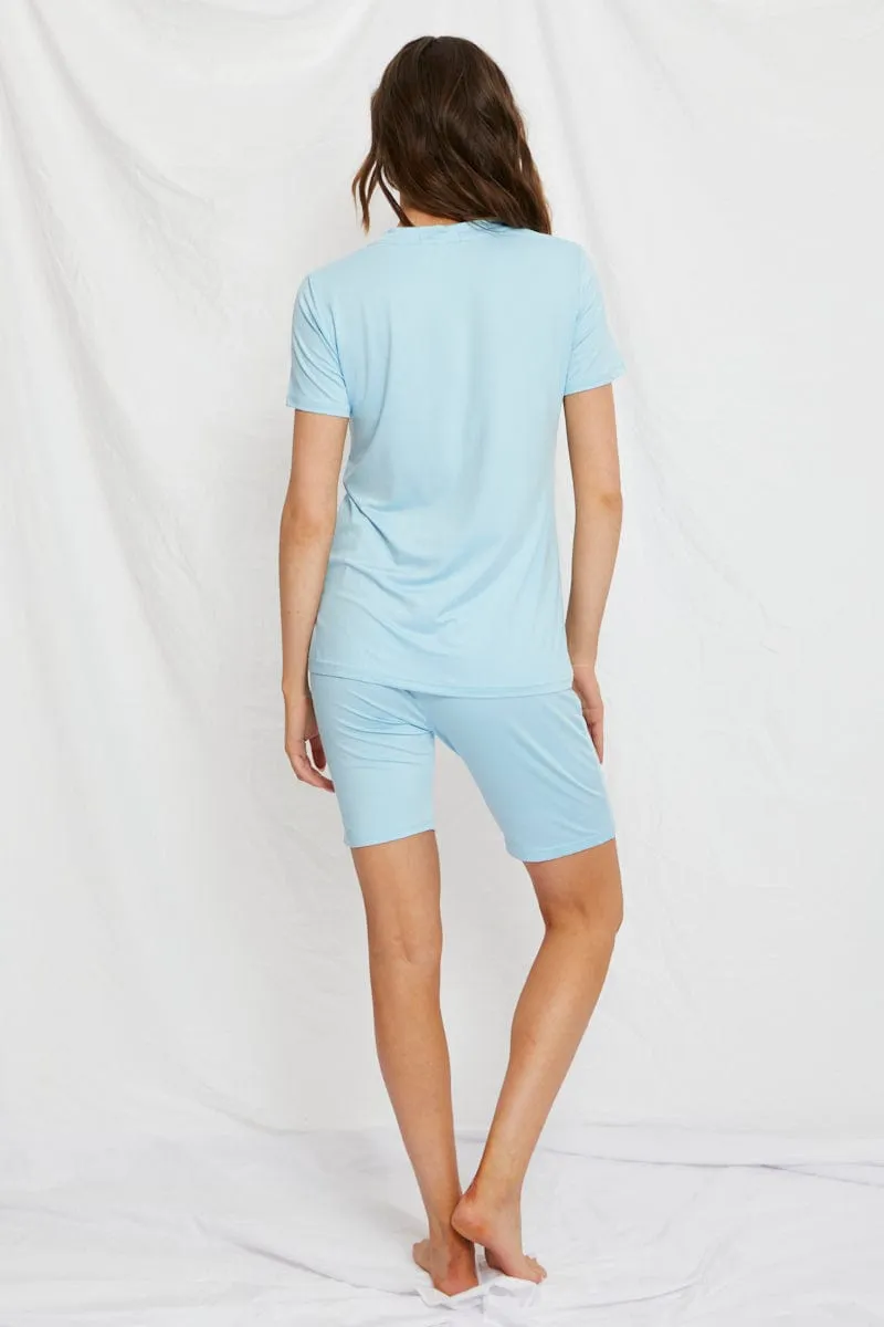 Blue Bike Short Lounge Set sold by Ally Fashion product image thumbnail 2