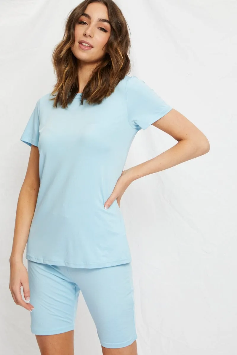 Blue Bike Short Lounge Set sold by Ally Fashion product image thumbnail 3