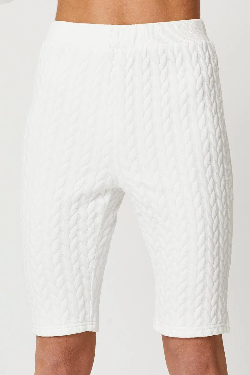 White Cycling Shorts sold by Ally Fashion product image thumbnail 5