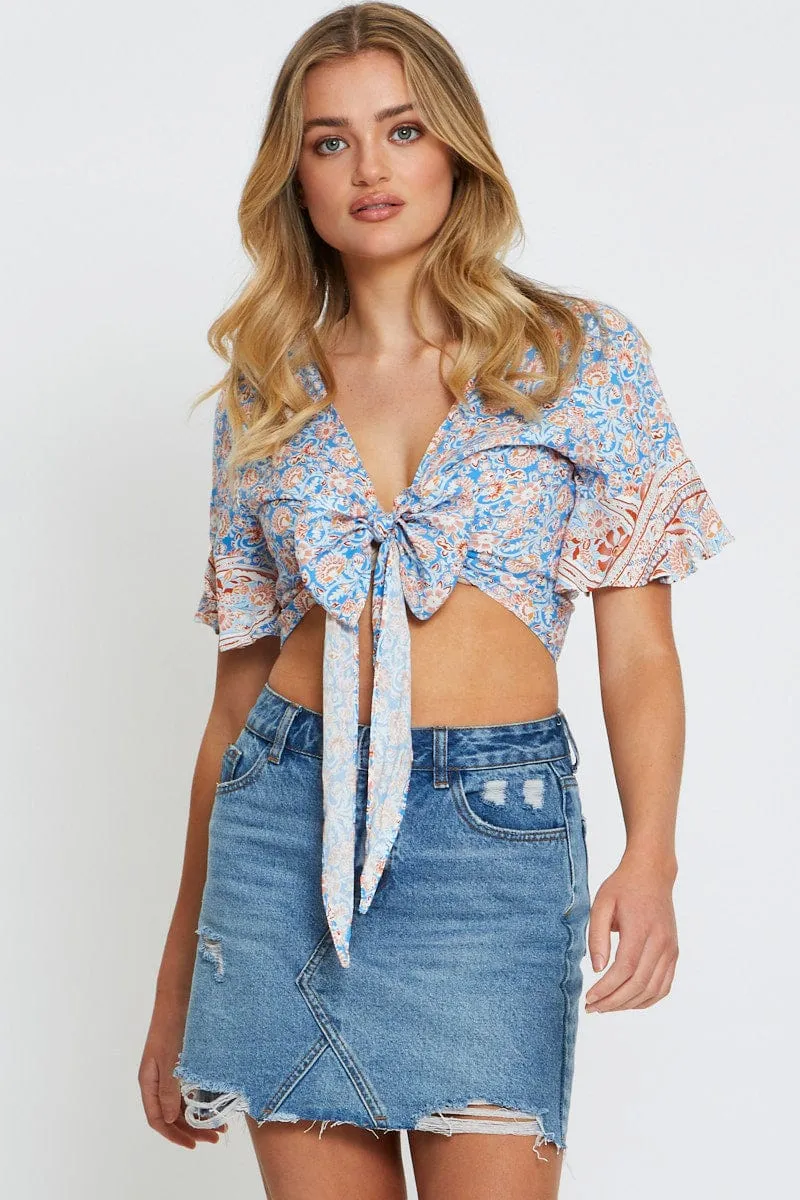 Boho Print Bolero Short Sleeve sold by Ally Fashion product image thumbnail 3