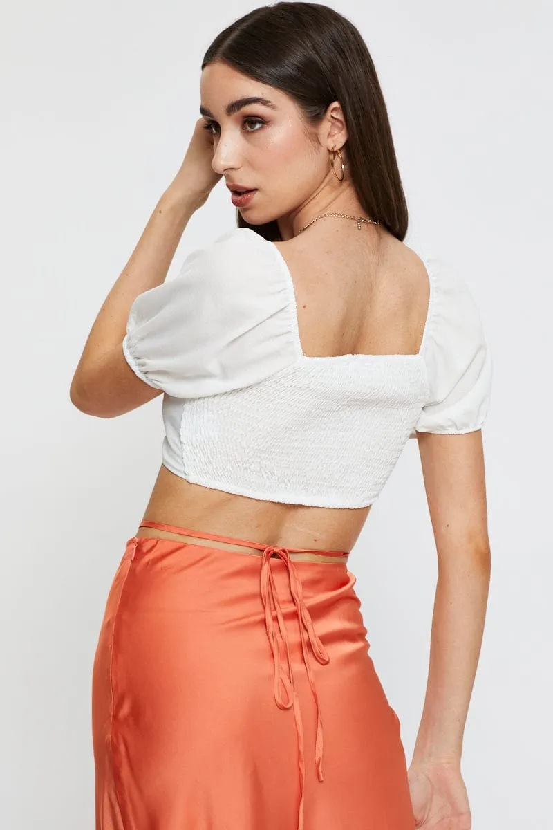 White Crop Bolero Short Sleeve sold by Ally Fashion product image thumbnail 5