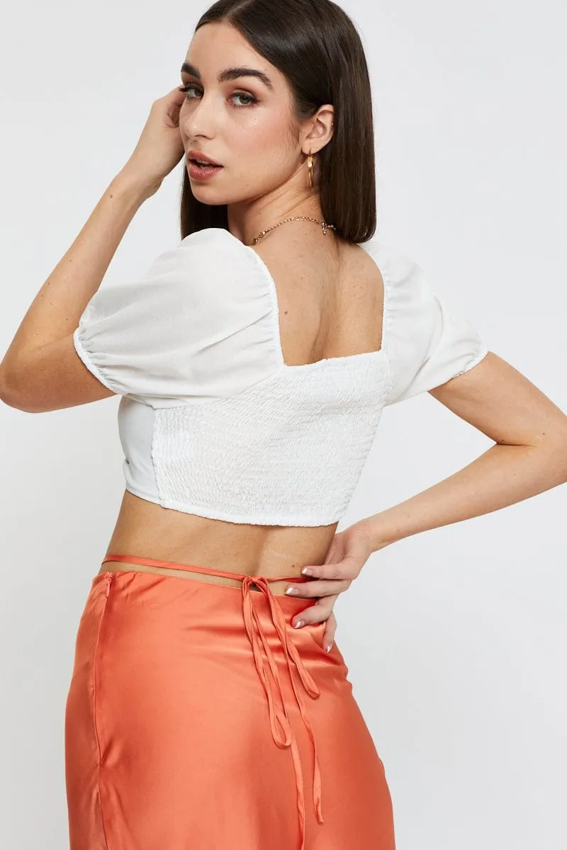 White Crop Bolero Short Sleeve sold by Ally Fashion product image thumbnail 2