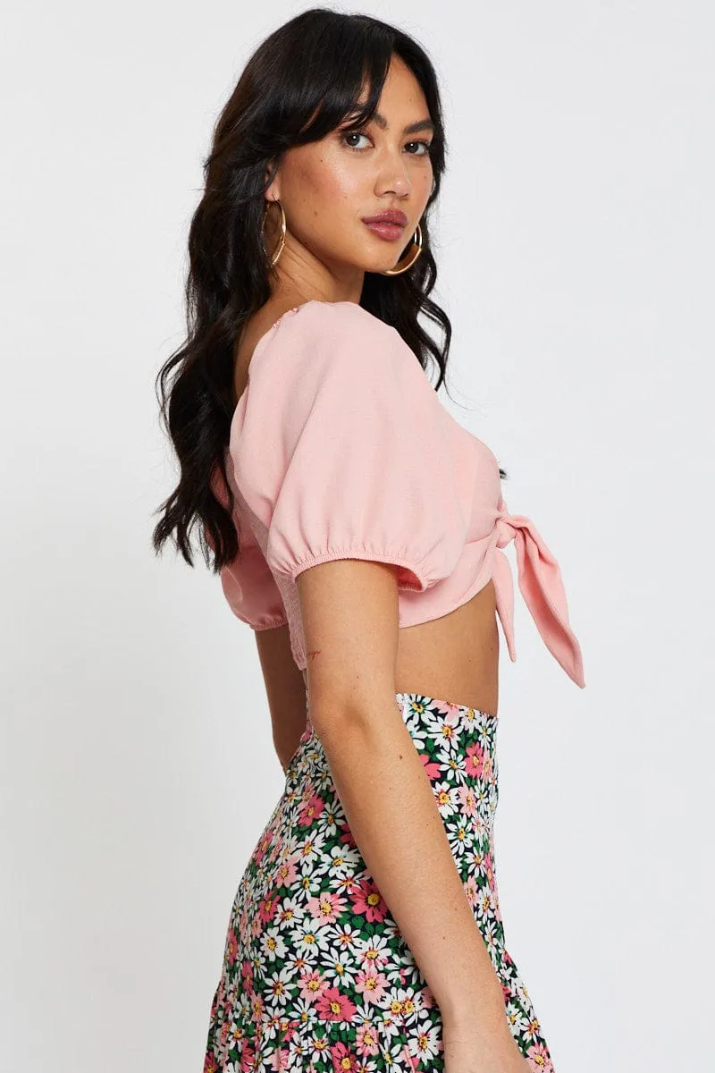 Pink Crop Bolero Short Sleeve sold by Ally Fashion product image thumbnail 4