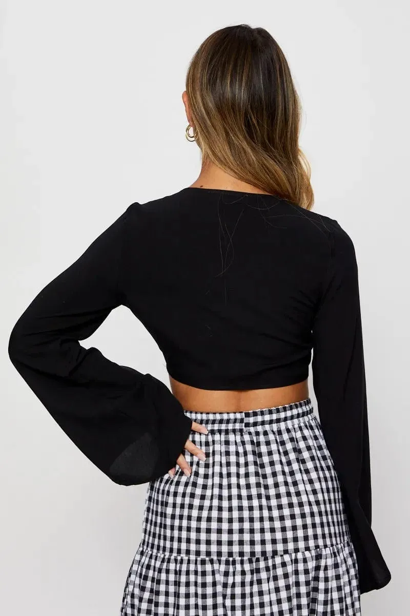 Black Crop Bolero Long Sleeve sold by Ally Fashion product image thumbnail 5