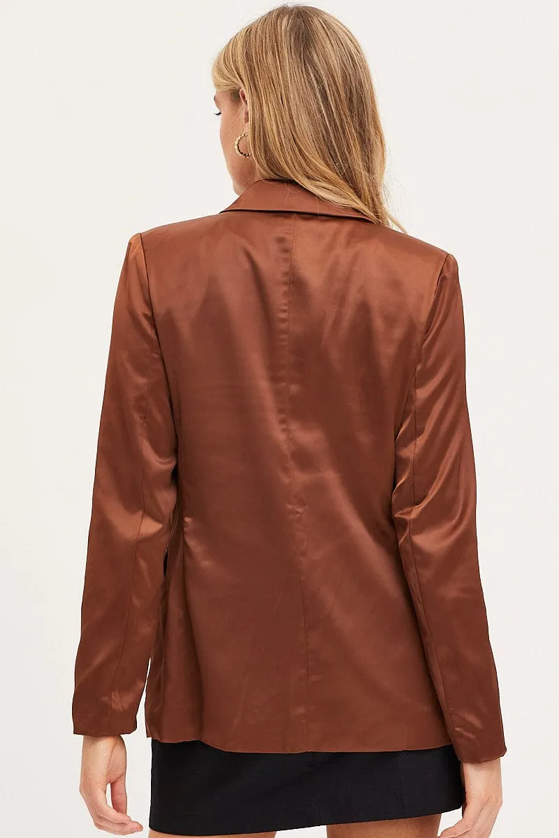 Brown Workwear Jacket Long Sleeve sold by Ally Fashion product image thumbnail 5