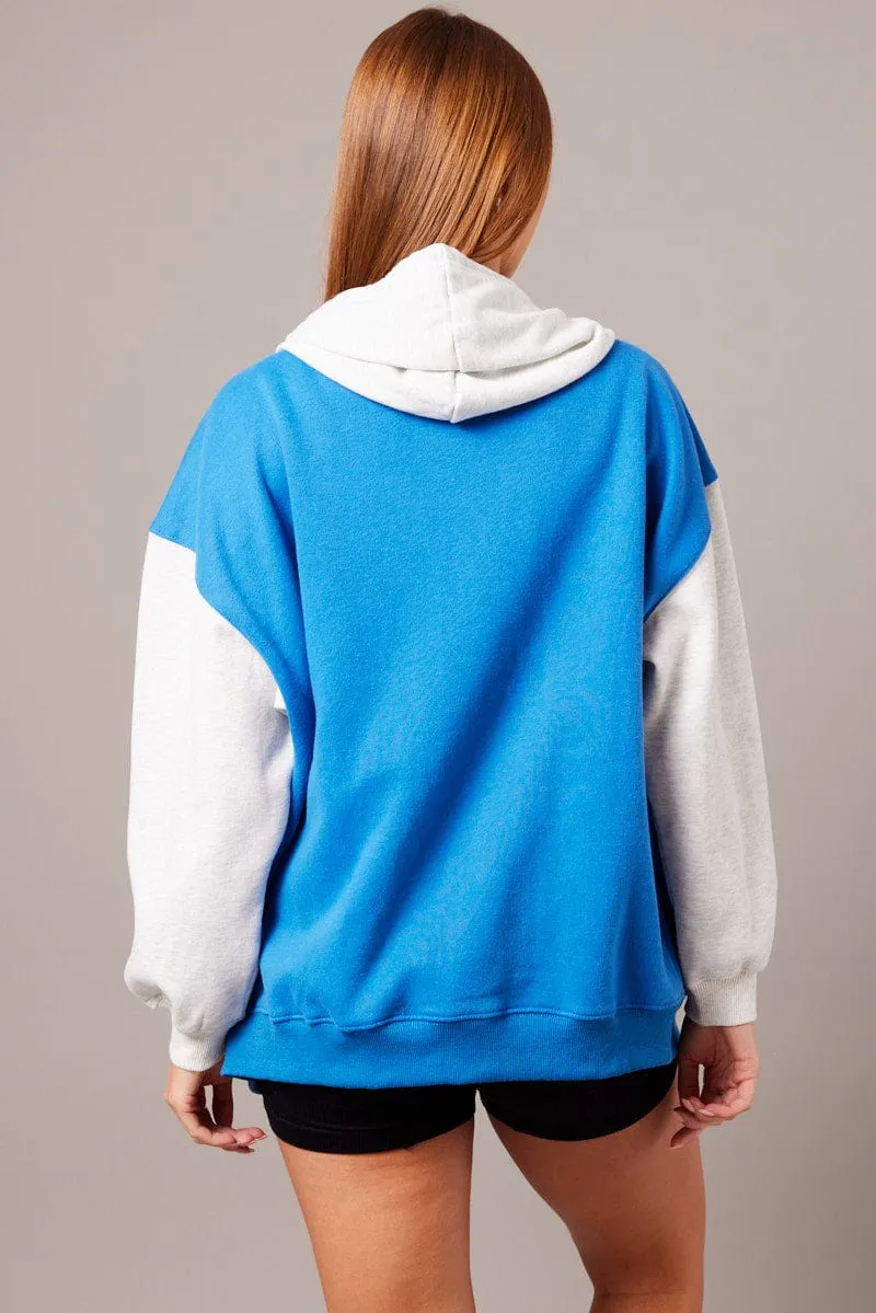 Blue Graphic Jacket Long Sleeve Hoodie sold by Ally Fashion product image thumbnail 5