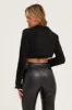Black Crop Shirts Long Sleeve sold by Ally Fashion