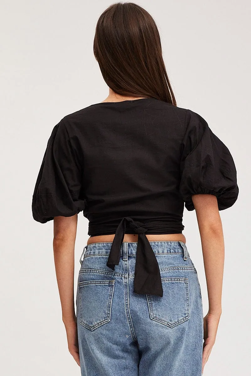 Black Crop Bolero Short Sleeve sold by Ally Fashion product image thumbnail 5