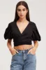 Black Crop Bolero Short Sleeve sold by Ally Fashion