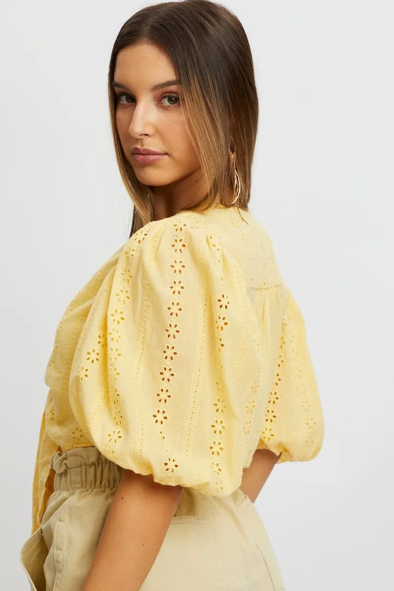 Yellow Broderie Bolero sold by Ally Fashion product image thumbnail 3