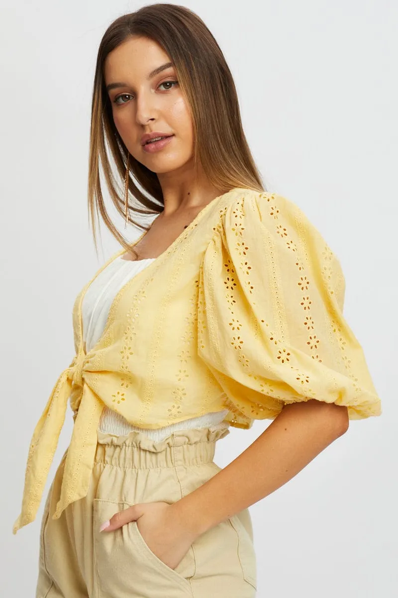 Yellow Broderie Bolero sold by Ally Fashion product image thumbnail 2