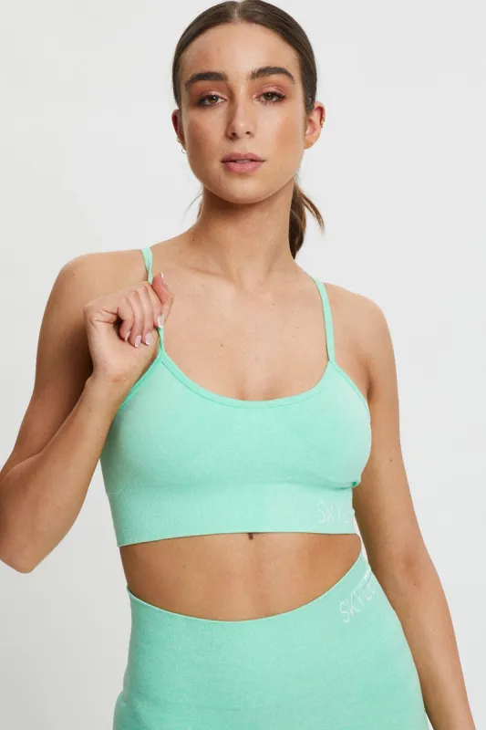 Green Seamless Sports Bra sold by Ally Fashion