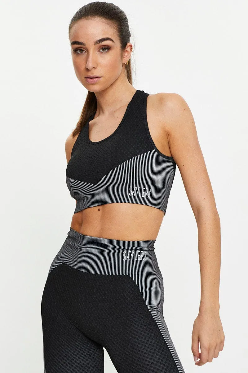 Black Activewear Bra sold by Ally Fashion product image thumbnail 3