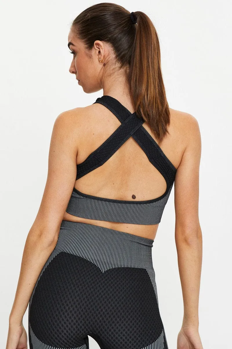 Black Activewear Bra sold by Ally Fashion product image thumbnail 5