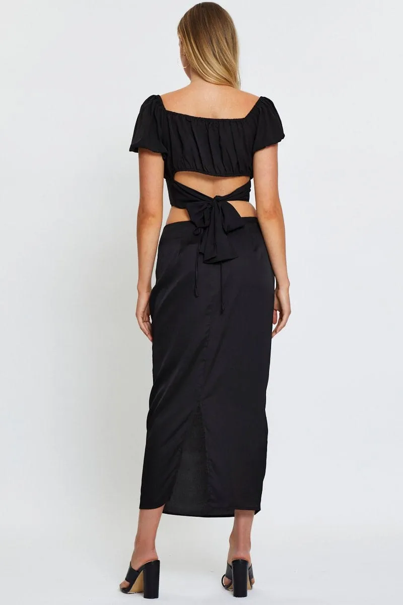 Red Slip Skirt Maxi Satin sold by Ally Fashion product image thumbnail 5