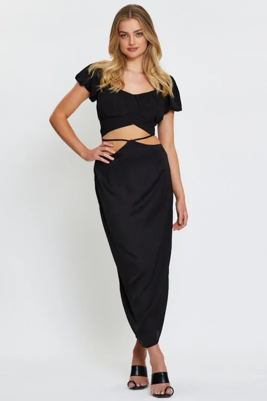 Red Slip Skirt Maxi Satin sold by Ally Fashion