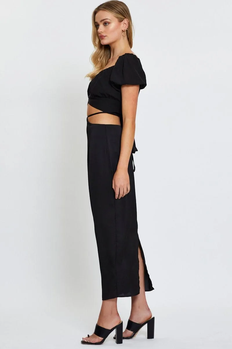 Red Slip Skirt Maxi Satin sold by Ally Fashion product image thumbnail 4