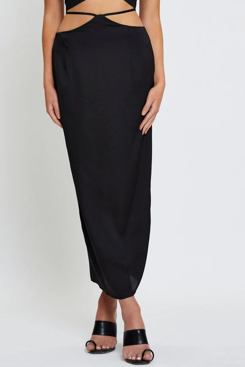 Red Slip Skirt Maxi Satin sold by Ally Fashion product image thumbnail 2