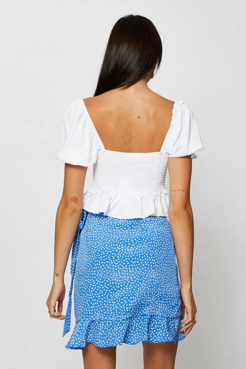 Geo Print Wrap Skirt Mini sold by Ally Fashion product image thumbnail 5