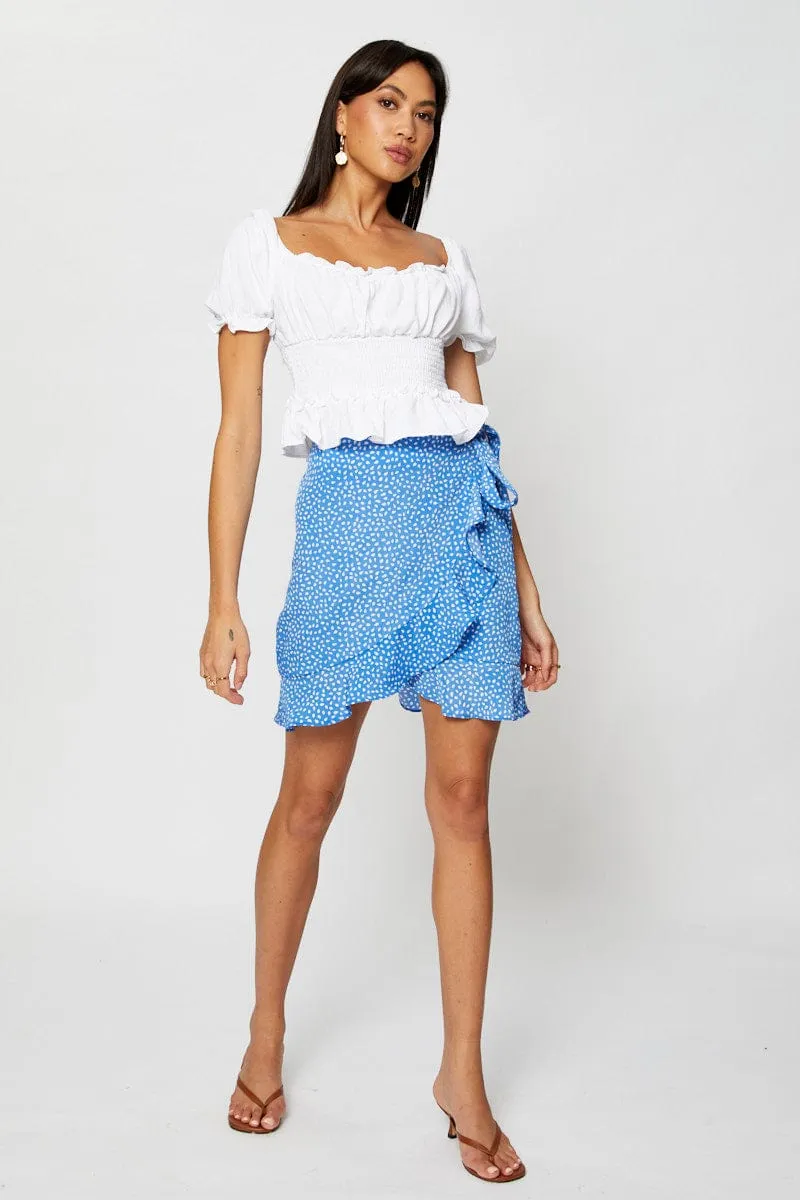 Geo Print Wrap Skirt Mini sold by Ally Fashion product image thumbnail 3