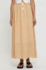 Polka Dot High Waist Front Slit Maxi Skirt sold by Ally Fashion